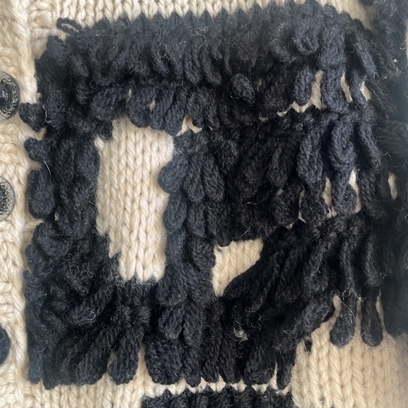 Anthropologie Black and Cream Women's Sweater - Picture 4 of 5